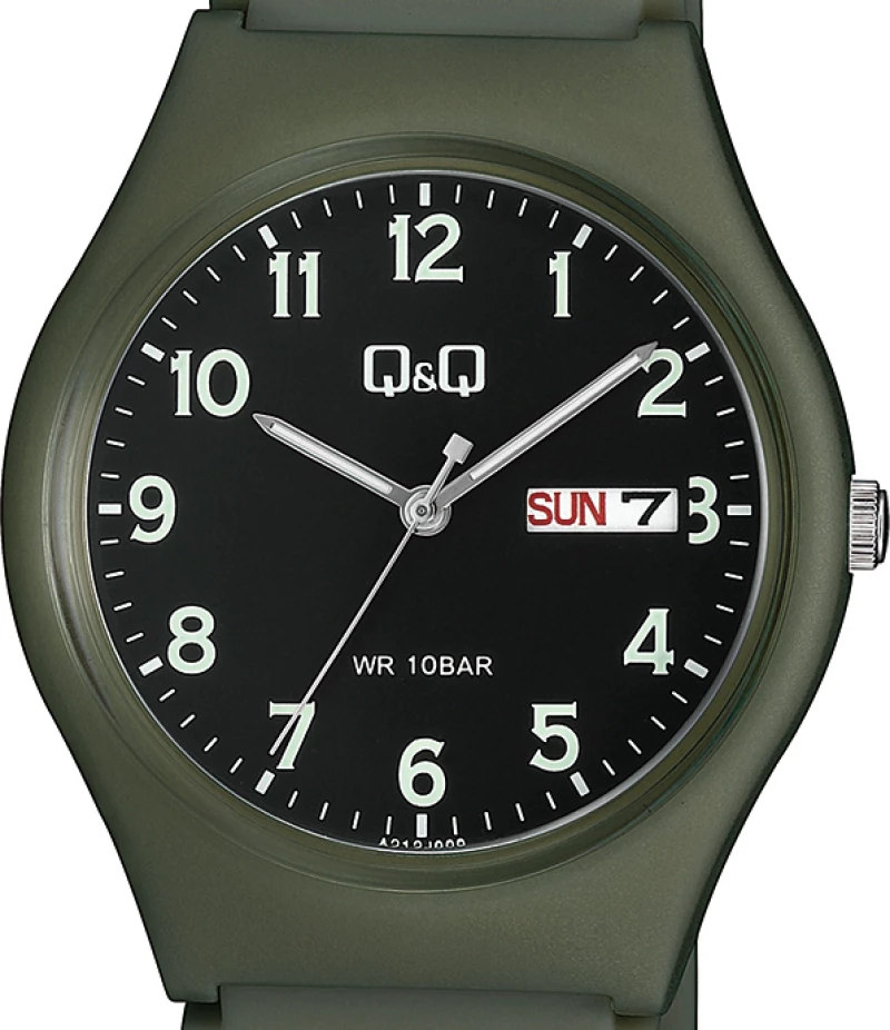 Q&Q A212J008 Khaki Plastic Strap