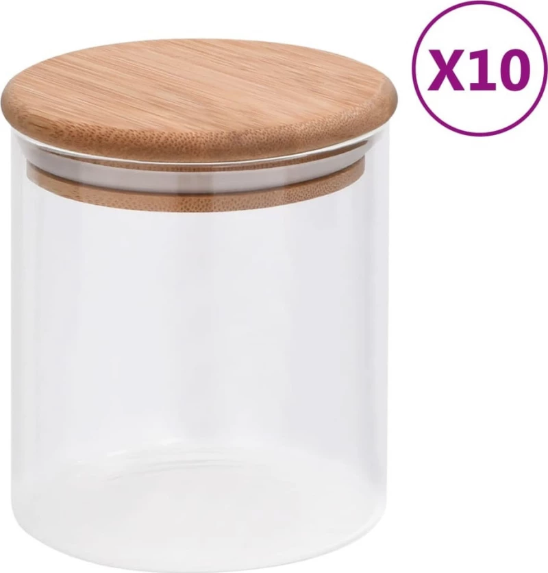 vidaXL Βάζο Γενικής Χρήσης Γυάλινο 600ml 10τμχ