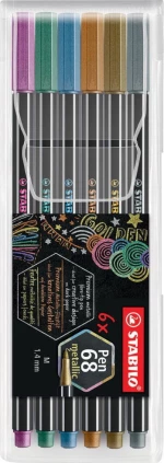 Stabilo Pen 68 1.4mm Metallic 6τμχ