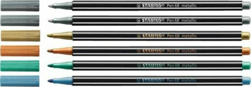 Stabilo Pen 68 1.4mm Metallic 6τμχ