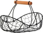 Espiel Φρουτιέρα Μεταλλική Μαύρο 23x15x15cm
