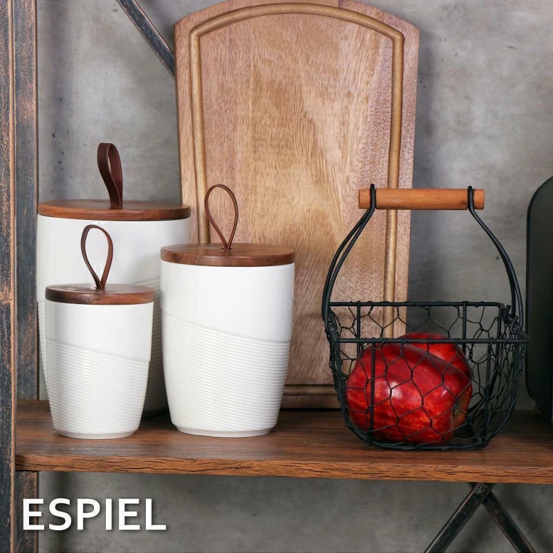 Espiel Φρουτιέρα Μεταλλική Μαύρο 23x15x9cm