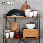 Espiel Φρουτιέρα Μεταλλική Μαύρο 23x15x9cm