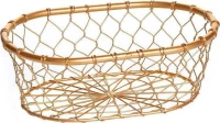 Espiel Φρουτιέρα Μεταλλική Χρυσό 25x17x9cm
