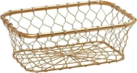 Espiel Φρουτιέρα Μεταλλική Χρυσό 25x17x9cm