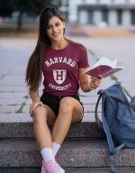Harvard W T-Shirt (Replica) - WHITE