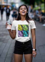 Mona Lisa w t-shirt - WHITE
