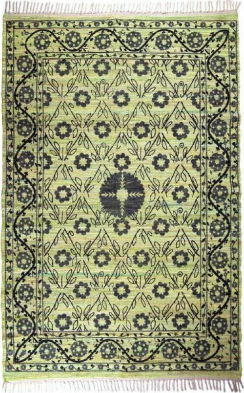 Synchronia Χαλί Λουλούδια Πράσινα Λουλούδια 120x180cm