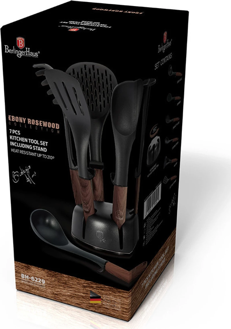 Berlinger Haus Σετ Εργαλείων Μαγειρικής Ebony Rosewood Collection BH-6229 7τμχ