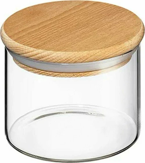 Zassenhaus δοχείο γυάλινο με ξύλινο καπάκι 350ml - 73.056440