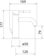La Torre Tech 12007-400 Αναμεικτική Μπαταρία Νιπτήρα Black Matt