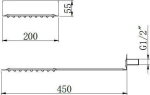 Karag CFT801 Κεφαλή Ντουζ Inox