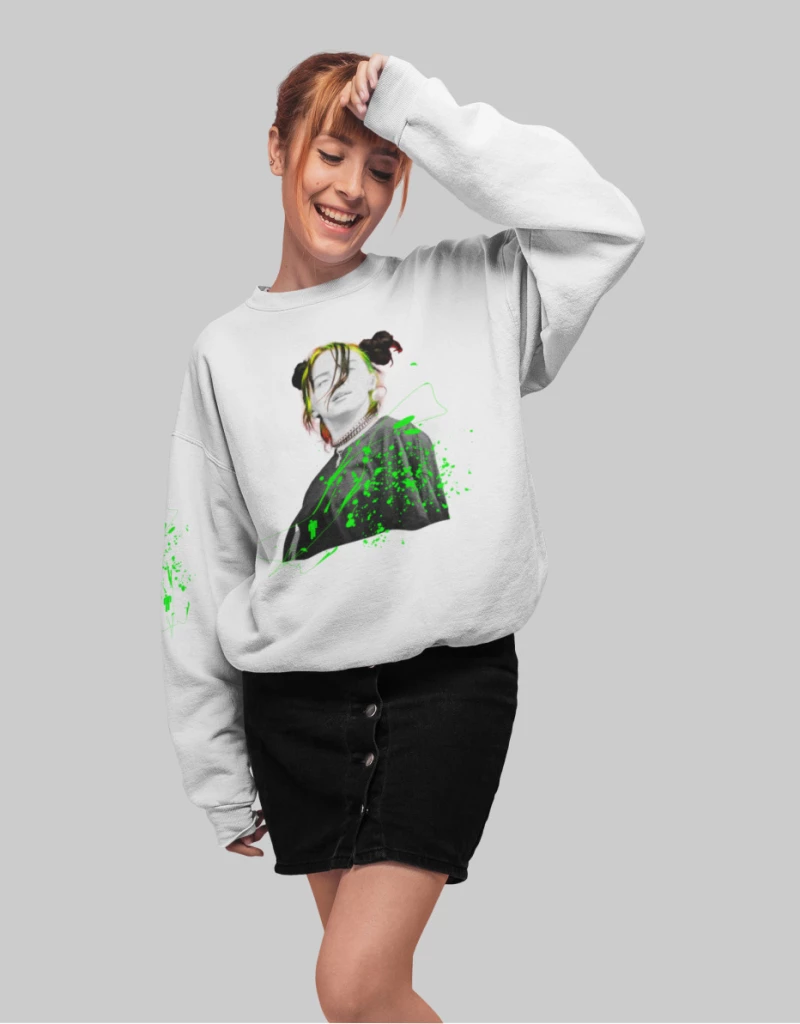 BILLIE EILISH Plus w sweatshirt - WHITE