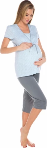 Σετ πιτζάμα εγκυμοσύνης μπλε felicita Italian Fashion
