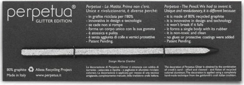 Perpetua Μολύβι Κάρβουνου Glitter Silver