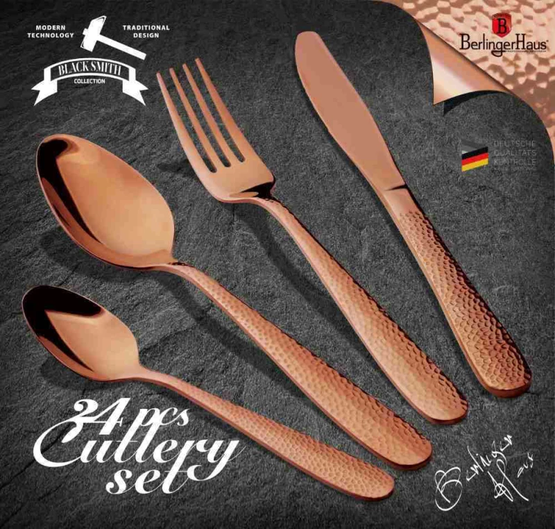 Berlinger Haus Σετ Μαχαιροπίρουνα Rose Gold Edition Ανοξείδωτα 18/10 24τμχ