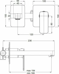 Eurorama Quadra 144904-110 Νιπτήρα Inox