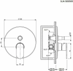 Armando Vicario Slim 500050D-100 Μίκτης 2 Εξόδων με Εκτροπέα Χρωμέ
