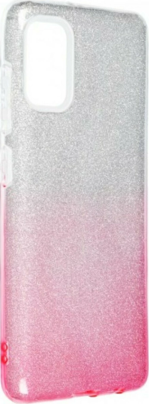 Forcell Shining Back Cover Σιλικόνης Clear / Pink (Galaxy A41)