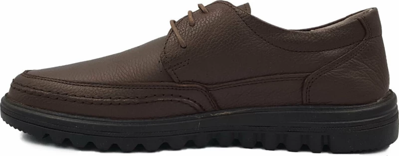 Ανδρικό Δερμάτινο Leder Shoes - 4433K - Καφέ