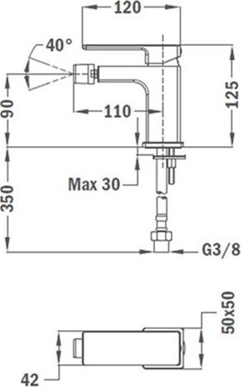 Teka Soller B.053.XP Μπαταρία Μπιντέ Ασημί