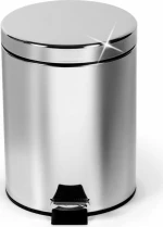 T691052 Inox Καλαθάκι Μπάνιου 5lt Ασημί