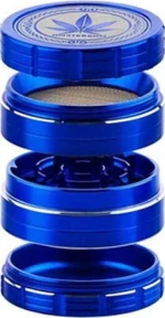 Amsterdam Grace Glass Aluminium Grinder Τρίφτης Μπλε 50mm - 4 Parts