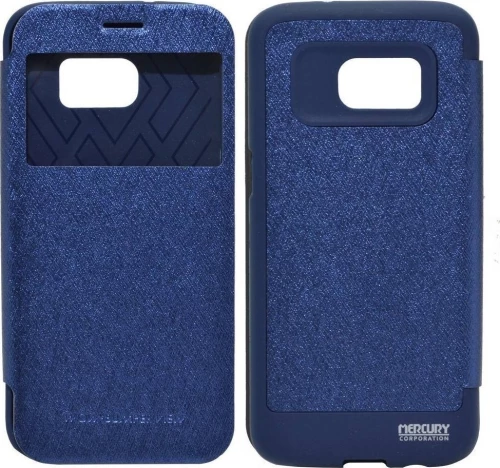 Mercury Book Goospery Wow Bumper View Σκούρο Μπλέ (Galaxy S7 Edge)