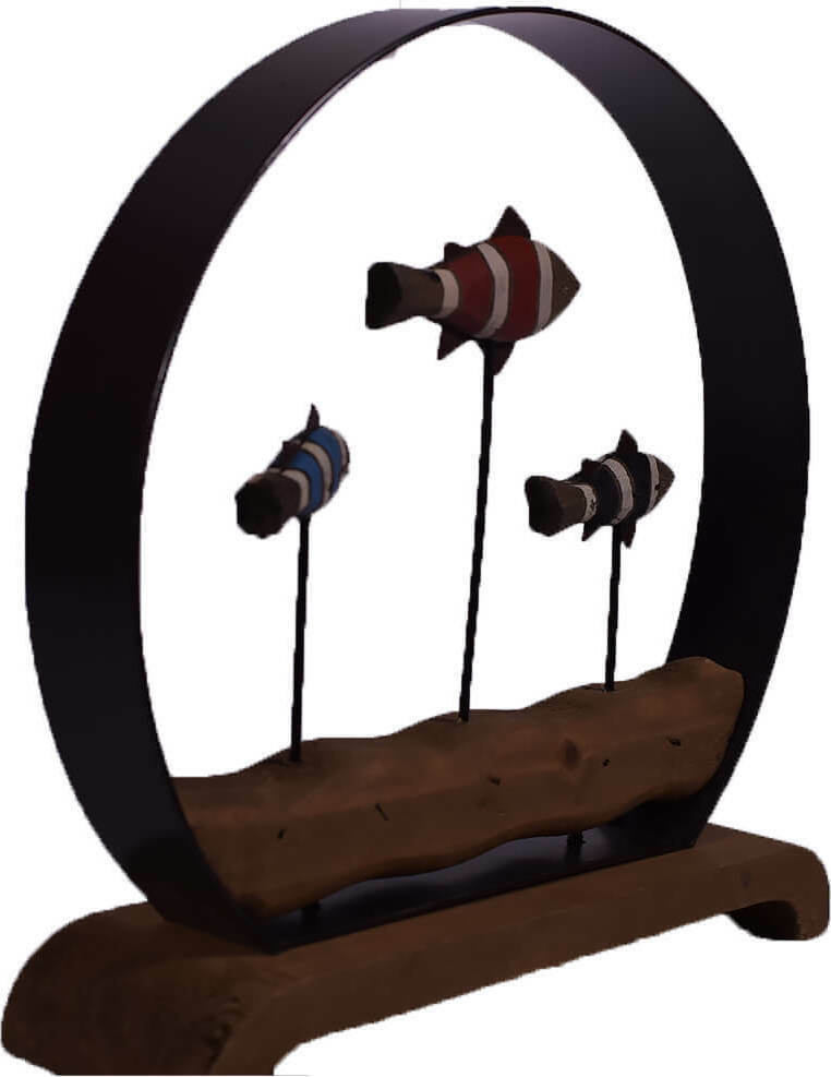 SP Souliotis Διακοσμητικό Ψάρι από Ξύλο 21x6x21.5cm