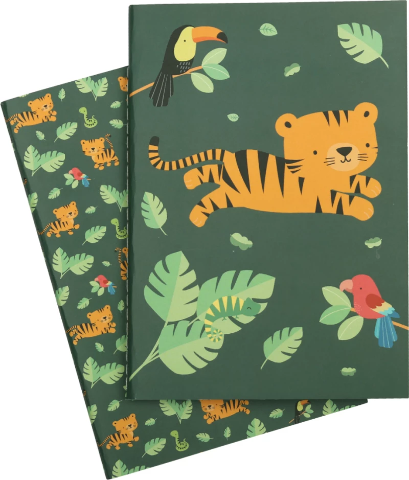 Little Lovely Company Σημειωματάριο Ριγέ A5 Jungle Tiger