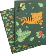 Little Lovely Company Σημειωματάριο Ριγέ A5 Jungle Tiger