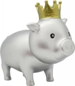 Lilalu Κουμπαράς Πλαστικός Shiny Piggy Bank Ασημί