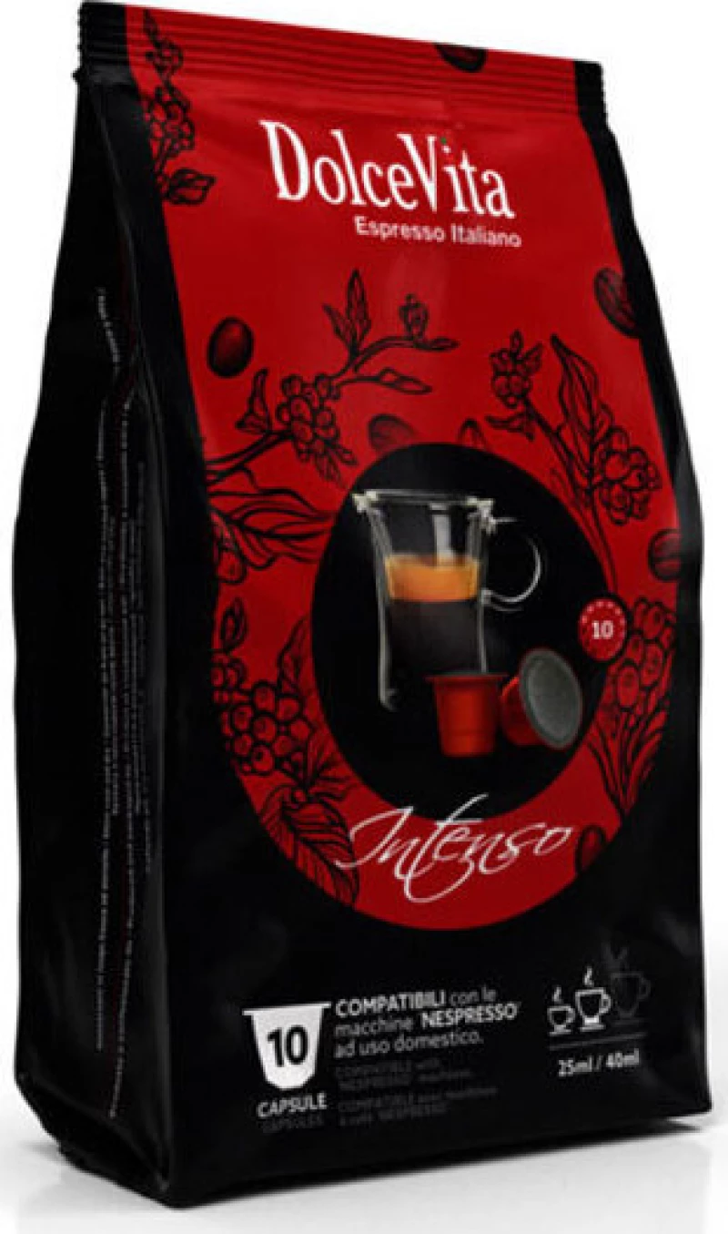 Dolce Vita Κάψουλες Espresso Intenso Συμβατές με Μηχανή Nespresso 100caps