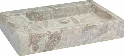 vidaXL 149161 Επικαθήμενος Νιπτήρας Πέτρινος 58x39cm Γκρι
