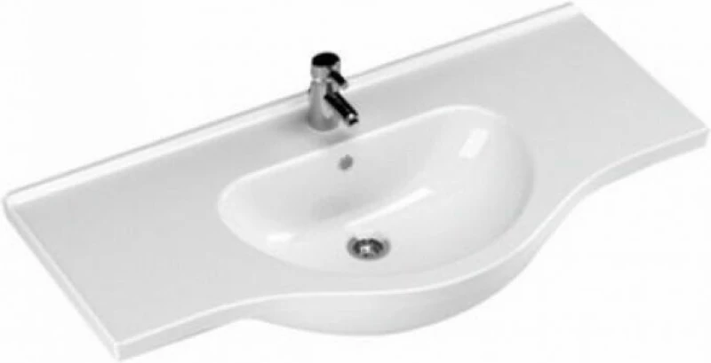 Tema YAK080 Ένθετος Νιπτήρας Πορσελάνης 81x48.5cm Λευκός
