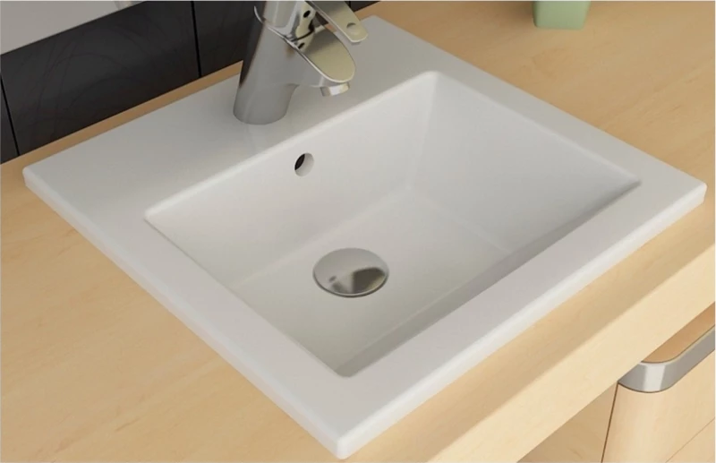 Serel 3014 Ένθετος Νιπτήρας Πορσελάνης 42x42cm Λευκός