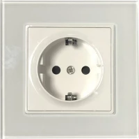 VTAC Πρίζα σούκο χωνευτή μονή με λευκό σώμα vtac8379