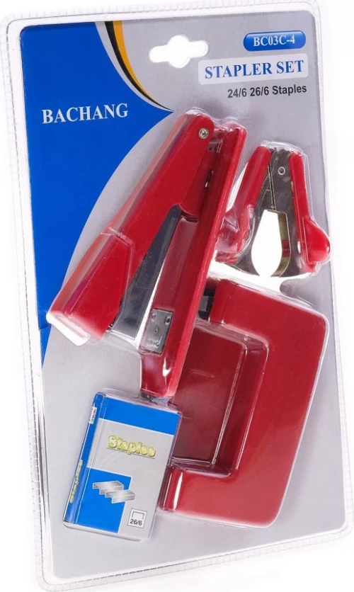 Σετ Συρραπτικό Γραφείου BC03C-4 Red