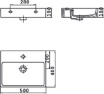 Creavit Next Επικαθήμενος Νιπτήρας Πορσελάνης 50x40cm Λευκός