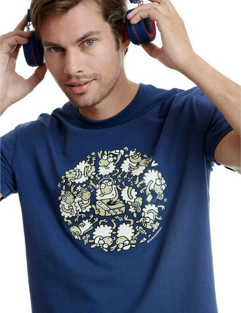 Ανδρικό T-shirt "Marcha" Blue Kukuxumusu