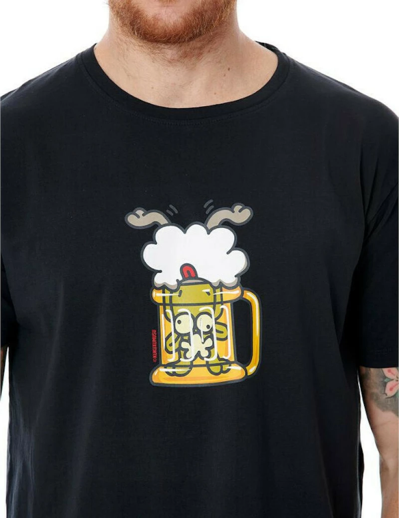 Ανδρικό T-shirt "Beerber" Black Kukuxumusu