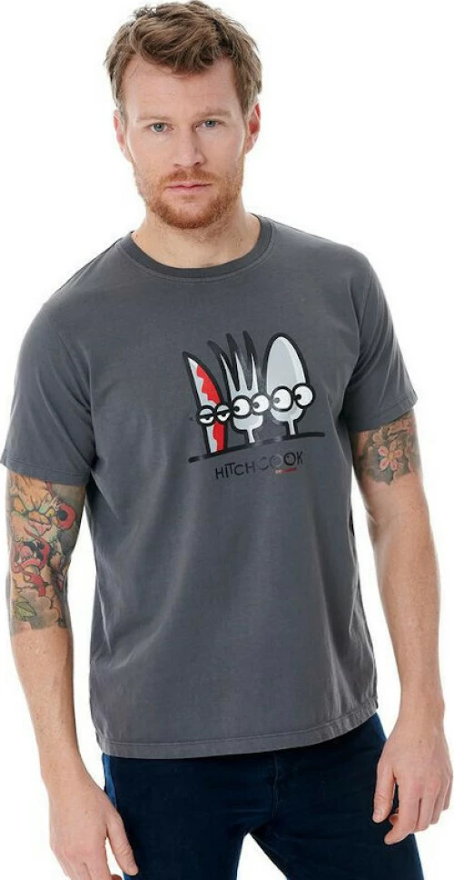 Ανδρικό T-shirt "Hitchcook" Grey Kukuxumusu