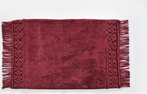 Down Town Home Πατάκι Μπάνιου Macrame 50x80 60-0138 Κόκκινο