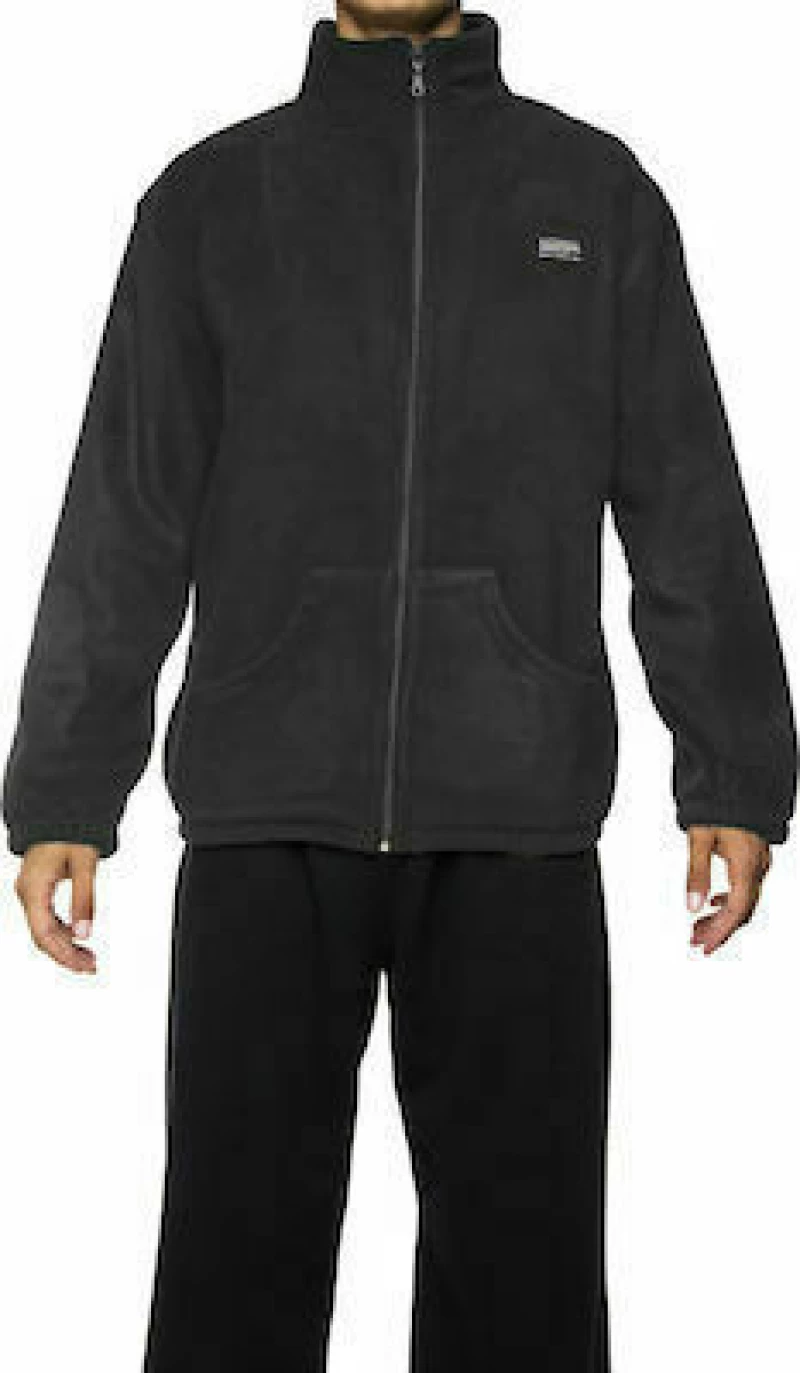 Bodymove Ανδρική Ζακέτα Fleece με Φερμουάρ Γκρι