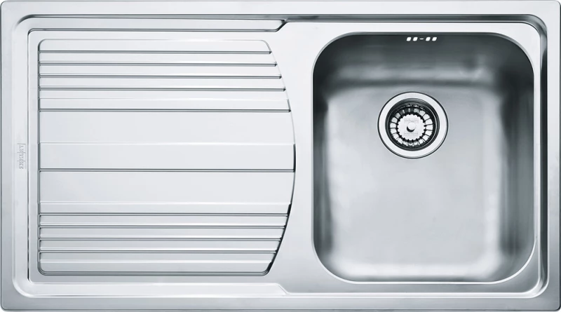 Franke Logica LLX 611 ΡΑ Δεξιός Ένθετος Νεροχύτης 86x50cm Inox Σατινέ