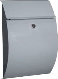 Γραμματοκιβώτιο Μεταλλικό Ασημί 21.5x7x30cm