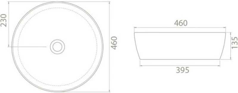 Cerastyle One Επικαθήμενος Νιπτήρας Πορσελάνης 46x46cm Λευκός