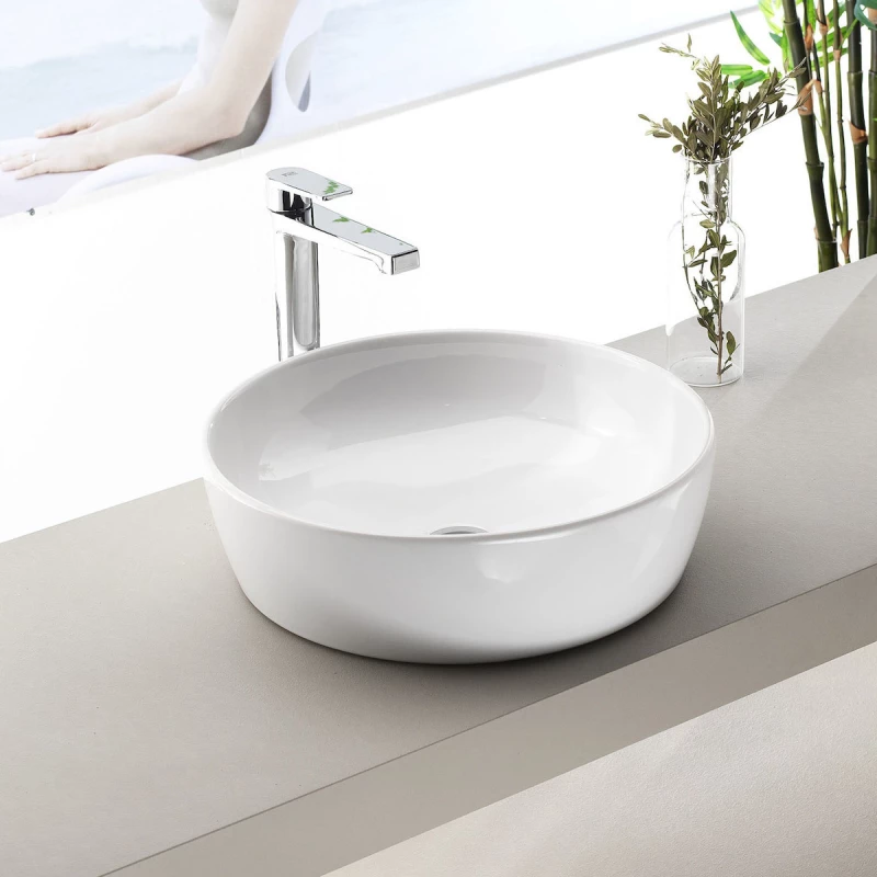 Cerastyle One Επικαθήμενος Νιπτήρας Πορσελάνης 46x46cm Λευκός