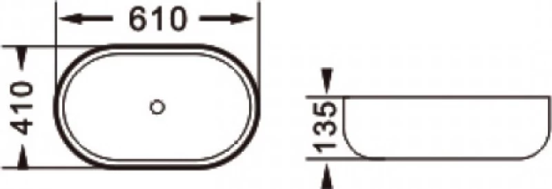 KLP Stella Επικαθήμενος Νιπτήρας Πορσελάνης 51x41cm Λευκός