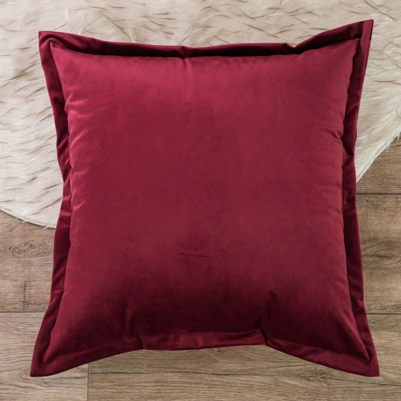 Teoran Διακοσμητική Μαξιλαροθήκη 45x45 Velvet 10 Bordo
